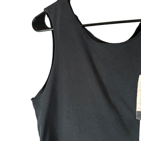 Uniqlo Black Polaroid Pocket Lightweight Sleeveless Cotton Tank Top Women Sz S - Picture 4 of 6